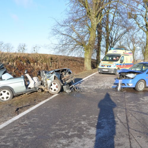 ZDERZENIE VOLKSWAGENA Z FORDEM