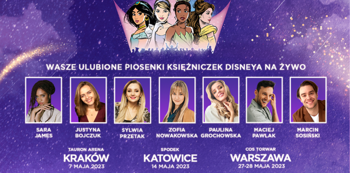 Trasa „Disney Księżniczki Koncert” już wkrótce odwiedzi Wrocław i Gdańsk. Bilety do magicznej krainy bajek są nadal dostępne!